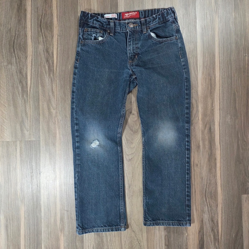 Arizona Jean Co‎ Boys 10 Husky Straight Leg Blue Denim Jeans Original Straight